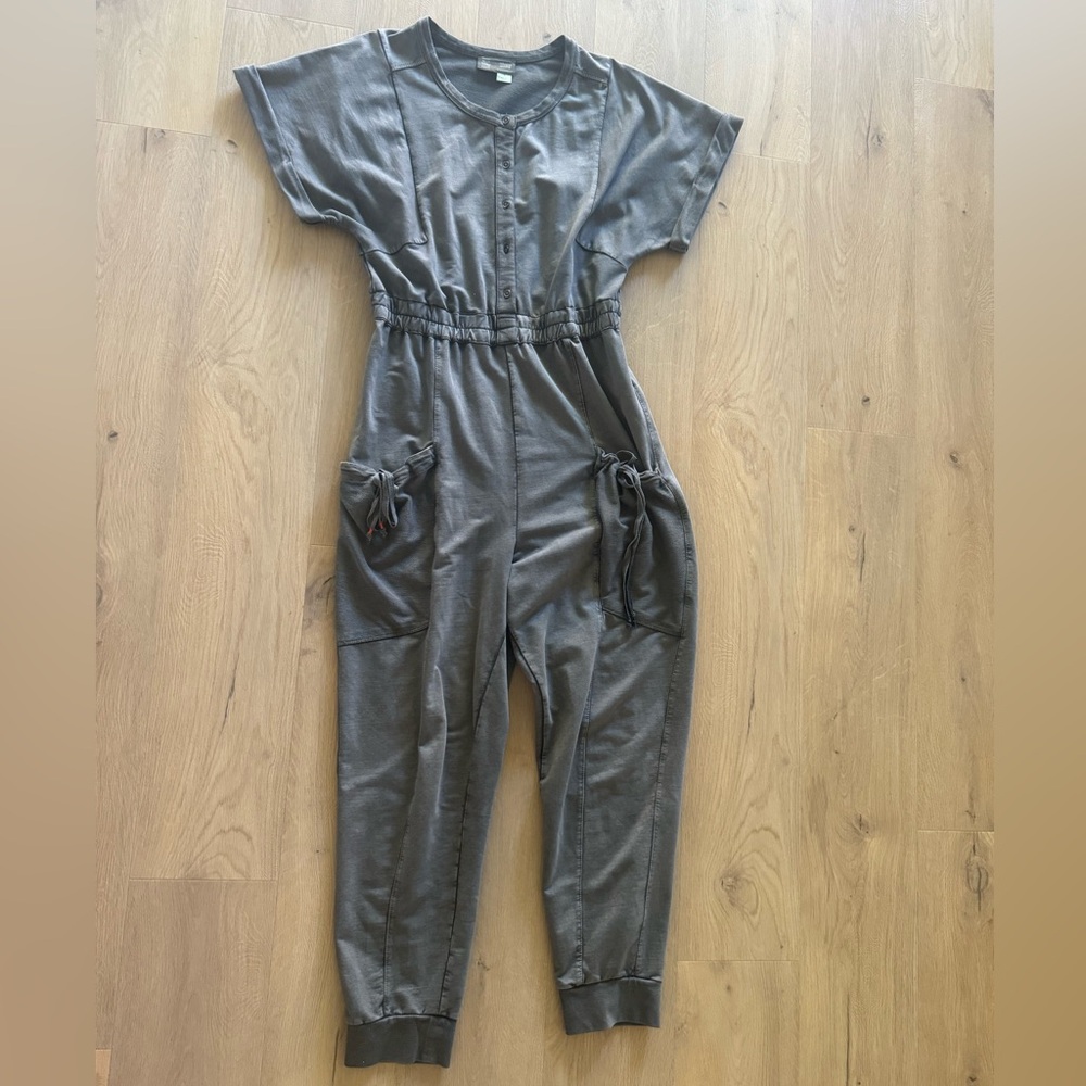 Saturday and Sunday by anthropology gray jumpsuit size medium